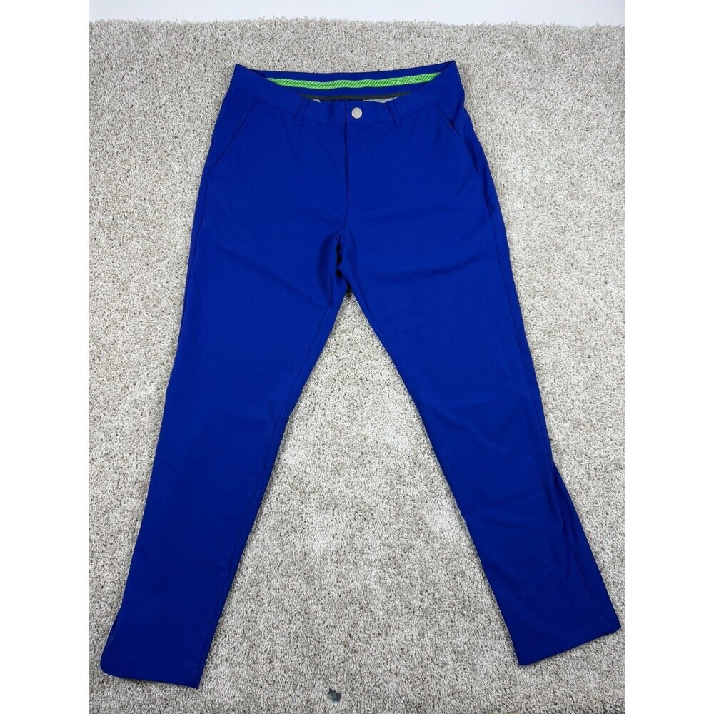 Bonobos Golf Athletic Fit Pants Mens 33x32 Blue Stretch Performance Golf Chino